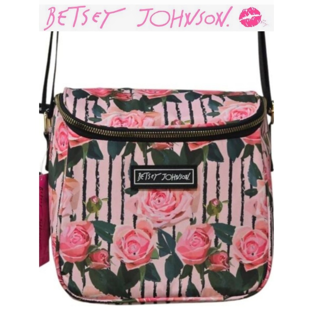Betseyβ Johnson Rose Pattern Cube Insulated Lunch Tote Bag
